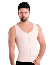 Cargar imagen en el visor de la galería, Ann Michell Men&#39;s Powernet Zipper Vest, Sleeveless Compression Shapewear for Body Sculpting, Waist Training, Enhanced Posture